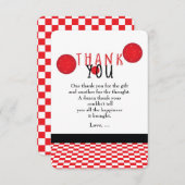 Pizza Party Verjaardag Pepperoni Dank u kaart (Voorkant / Achterkant)