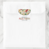 Pizza Party Verjaardag Sticker (Tas)