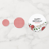 Pizza Party Verjaardagstafel Confetti (Achterkanten)