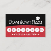 Pizza Pasta Restaurant Black & Red Loyalty (Voorkant)