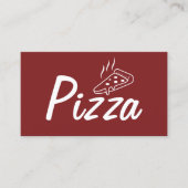 Pizza Pasta Restaurant Chef Plain Red Visitekaartje (Voorkant)