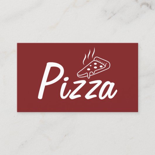 Pizza Pasta Restaurant Chef Plain Red Visitekaartje (Voorkant)