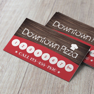 Pizza Pasta Restaurant Rustic Wood Loyalty