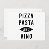 Pizza Pasta Vino Briefkaart (Voorkant / Achterkant)