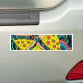 Pizza patroon bumpersticker (Op auto)