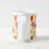 Pizza Pattern 2 Extra Grote Beker (Achterkant)