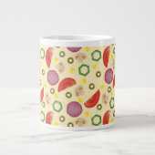 Pizza Pattern 2 Extra Grote Beker (Voorkant)