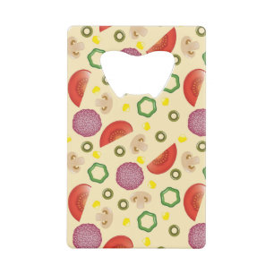 Pizza Pattern 2 Kredietkaart Flessenopener