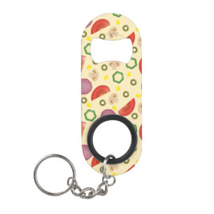 Pizza Pattern 2 Mini Flessenopener