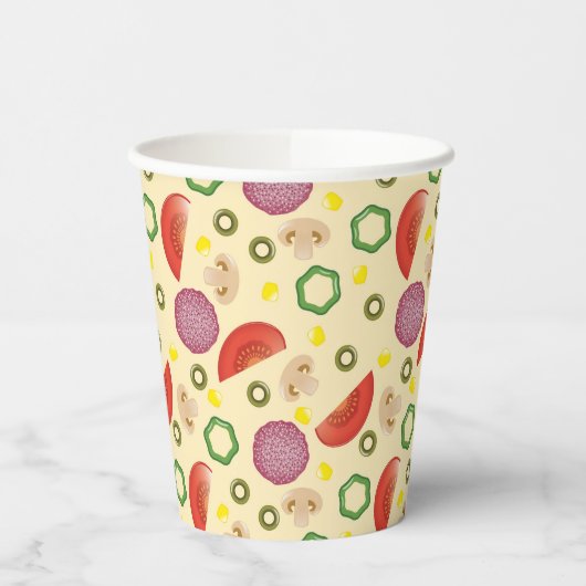 Pizza Pattern 2 Papieren Bekers (Links)