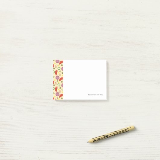 Pizza Pattern 2 Post-it® Notes (Op bureau)