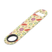 Pizza Pattern 2 Speed Flessenopener (Voorkant Gekanteld)