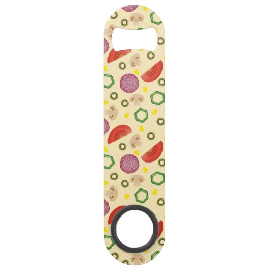 Pizza Pattern 2 Speed Flessenopener (Voorkant)