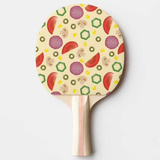Pizza Pattern 2 Tafeltennisbatje (Voorkant)