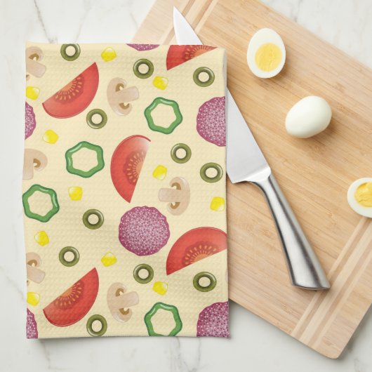 Pizza Pattern 2 Theedoek (Quarter Fold)