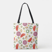 Pizza Pattern 2 Tote Bag (Achterkant)