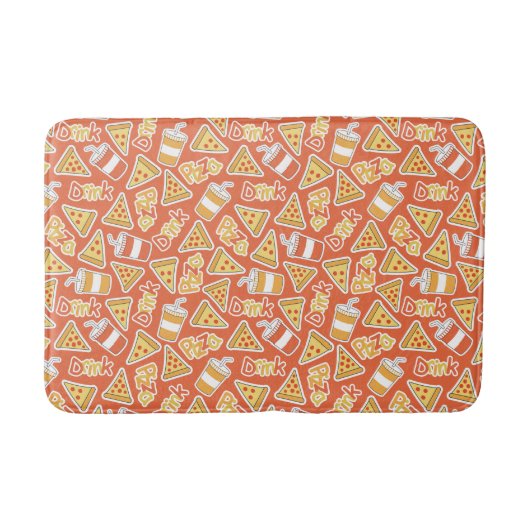 Pizza Pattern badmatten (Voorkant)