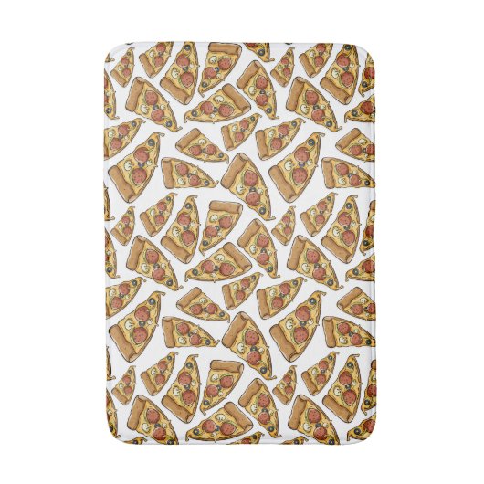 Pizza Pattern badmatten (Voorkant Verticaal)