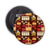 Pizza Pattern Button Flesopener (Voorkant)