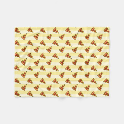 Pizza Pattern Fleece Deken (Voorkant (Horizontaal))