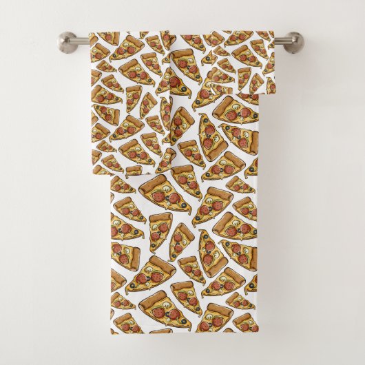 Pizza Pattern-handdoekset Bad Handdoek (Insitu)