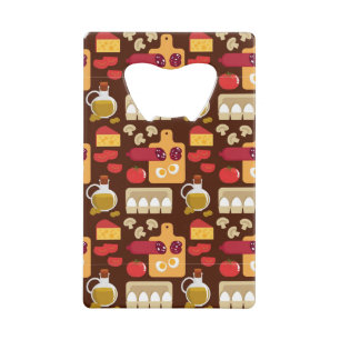 Pizza Pattern Kredietkaart Flessenopener