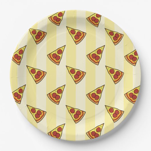 Pizza Pattern Papieren Bordje (Voorkant)