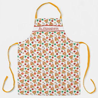 Pizza Pattern Personaliseert Long Apron Schort