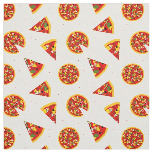 Pizza Pattern Stof (Swatch)
