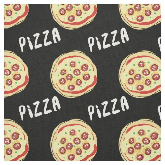 Pizza Pattern Stof (Swatch)
