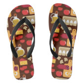 Pizza Pattern Teenslippers (Voetbed)