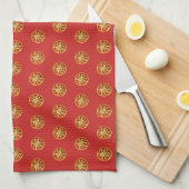 Pizza Pattern Theedoek (Quarter Fold)