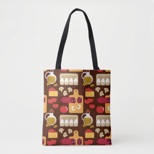 Pizza Pattern Tote Bag (Voorkant)