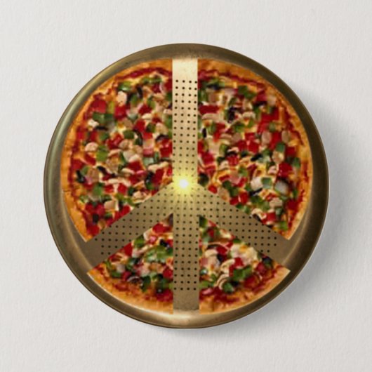 Pizza Peace Sign Button (Voorkant)