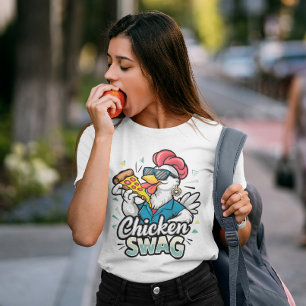 Pizza-Pecking Poultry Logo T-shirt