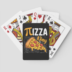 Pizza Pi Day Wiskunde Wiskunde Liefhebbers Pokerkaarten