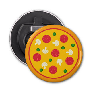 Pizza Pie Button Flesopener