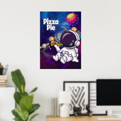 Pizza Pie fun Astronaut Wall art Poster (Bureau à domicile)