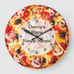 Pizza Pie Italy Food Theme Grote Klok