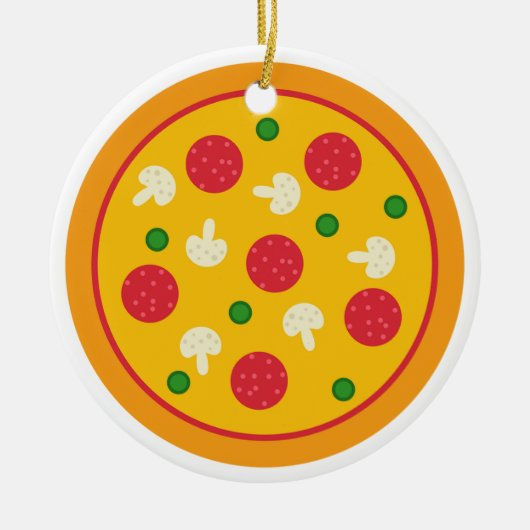Pizza Pie Keramisch Ornament (Voorkant)