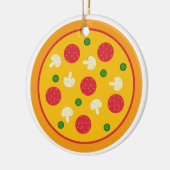 Pizza Pie Keramisch Ornament (Links)
