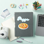Pizza Pie Neon Pizza Sign Sticker (iPad Cover)