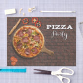 Pizza Pie Party on Brick Tissuepapier (Craft)
