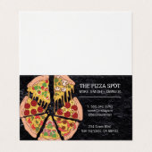 Pizza Pie Slices Visitekaartjes (Buitenkant ongevouwen)
