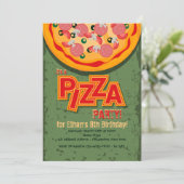 Pizza Pie Uitnodiging (Staand voorkant)