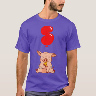 Pizza Pig5th Birthdaychildren Balloon 22834301 T-shirt