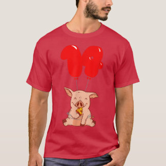 Pizza Pig - 14e verjaardag - Kinder ballonpartij 2 T-shirt