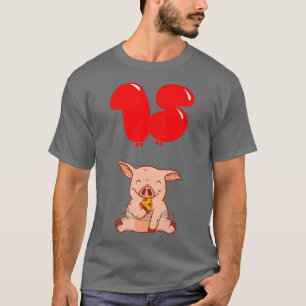 Pizza Pig - 15e verjaardag - Kinder ballonpartij T-shirt
