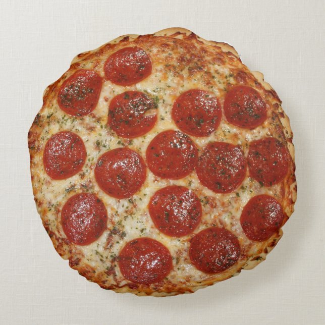 Pizza Pillow Rond Kussen (Achterkant)