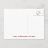 Pizza Pizzaria Briefkaart Promo Card (Achterkant)